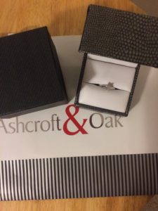 3/8 carat Princess Cut 14k white gold Diamond Ring
