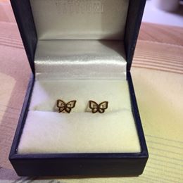 21k Gold Butterfly Stud Earrings