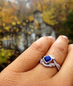 Sapphire promise/engagement ring