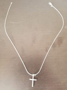 Silver Chain Cross Necklace