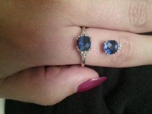 Matching Sapphire necklace and ring