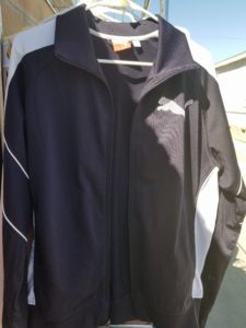 Navy & white Puma athletic jacket