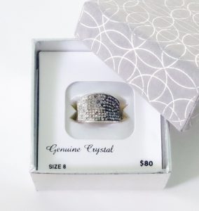 Swarovski Crystal Ring Size 8