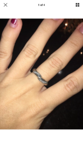 DREAMS OF LOVE RING, CLEAR CZSterling silver, Cubic Zirconia SIZE 7