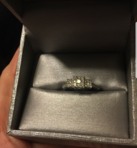 Diamond 3 Stone Ring w/10K White Gold